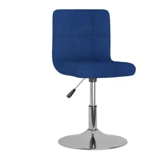 vidaXL Tabouret de bar pivotant Bleu Tissu pas cher
