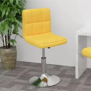 Comparateur de prix : vidaXL Vidaxl Tabouret De Bar Pivotant Jaune Tissu