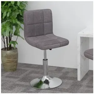 vidaXL Tabouret de bar pivotant Taupe Tissu pas cher