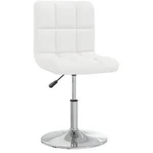 Tabouret de bar Blanc Similicuir vidaXL pas cher