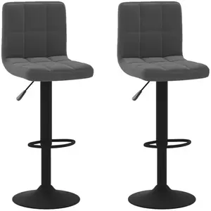 vidaXL Tabourets de bar lot de 2 noir velours pas cher