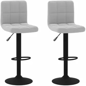 Comparateur de prix : vidaXL Tabourets de bar lot de 2 gris clair velours