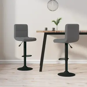 vidaXL Tabourets de bar lot de 2 gris foncé velours pas cher