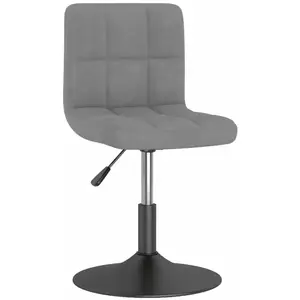 vidaXL Tabouret de bar pivotant Gris clair Velours pas cher