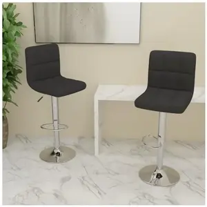 vidaXL Tabourets de bar lot de 2 noir tissu pas cher