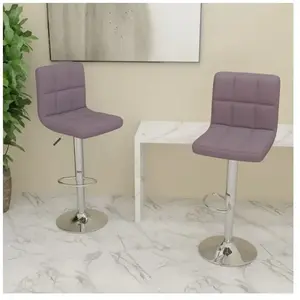 vidaXL Tabourets de bar lot de 2 taupe tissu pas cher