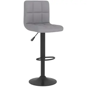 vidaXL Tabouret de bar Gris clair Tissu pas cher