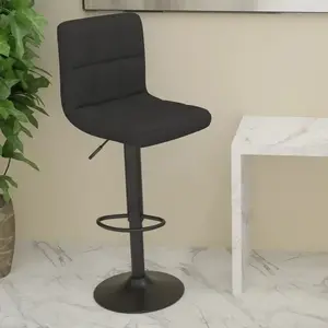 vidaXL Tabouret de bar Noir Tissu pas cher