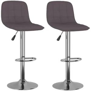 vidaXL Vidaxl Tabourets De Bar Lot De 2 Taupe Tissu pas cher