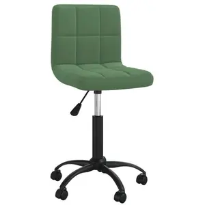 vidaXL Chaise pivotante de bureau Vert foncé Velours pas cher