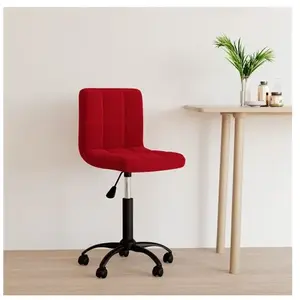vidaXL Chaise pivotante de bureau Rouge bordeaux Velours pas cher