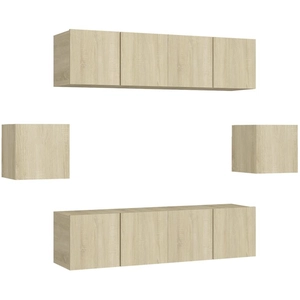 Comparateur de prix : Ensemble de meuble tv 6 pcs Chêne sonoma Aggloméré Vidaxl Sonoma oak