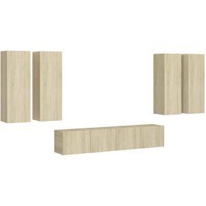 vidaXL Ensemble de meuble TV 6 pcs Chêne sonoma Aggloméré pas cher