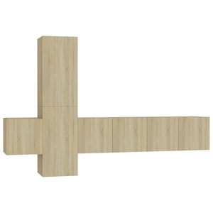 vidaXL Ensemble de meubles TV 5 pcs Chêne sonoma Bois d'ingénierie3078970 pas cher