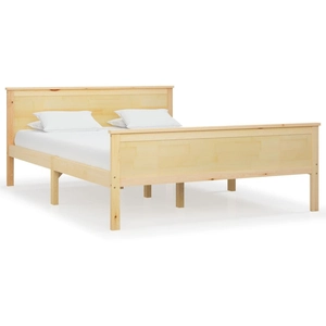 vidaXL Cadre de lit Bois de pin massif 140x200 cm pas cher