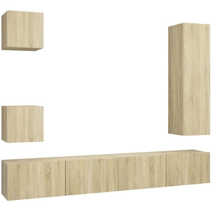 vidaXL Vidaxl Ensemble De Meubles Tv 5 Pcs Chêne Sonoma Bois D'ingénierie pas cher