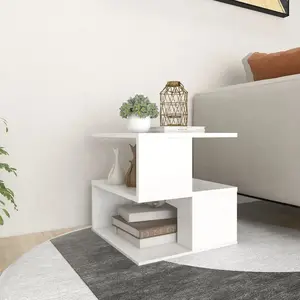 Comparateur de prix : vidaXL Table d'appoint Blanc 40x40x40 cm Aggloméré