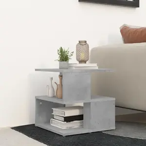 Comparateur de prix : vidaXL Table d'appoint Gris béton 40x40x40 cm Aggloméré