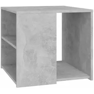 vidaXL Table d'appoint Gris béton 50x50x45 cm Aggloméré pas cher