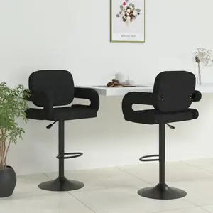 Comparateur de prix : vidaXL Tabourets de bar lot de 2 noir tissu