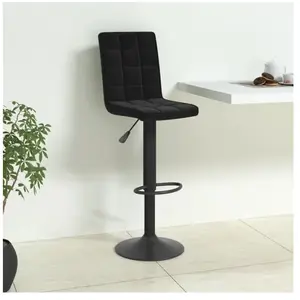 vidaXL Tabouret de bar Noir Velours pas cher