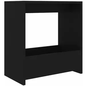 vidaXL Table d'appoint Noir 50x26x50 cm Aggloméré pas cher