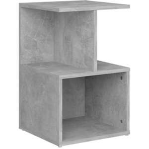 vidaXL Table de chevet Gris béton 35x35x55 cm Aggloméré pas cher
