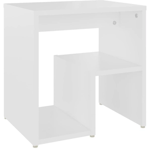 vidaXL Tables de chevet 2 pcs Blanc 40x30x40 cm Aggloméré pas cher