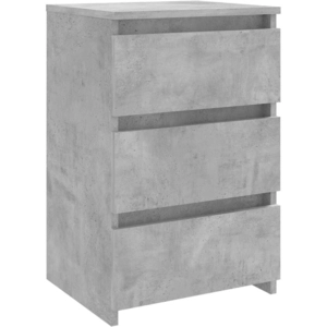 vidaXL Table de chevet Gris béton 40x35x62,5 cm Aggloméré pas cher