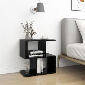 vidaXL Tables de chevet 2 pcs Noir 50x30x51,5 cm Aggloméré pas cher