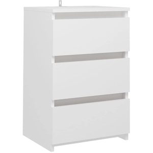 vidaXL Table de chevet Blanc 40x35x62,5 cm Aggloméré pas cher