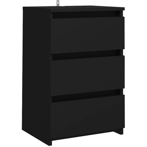 vidaXL Table de chevet Noir 40x35x62,5 cm Aggloméré pas cher