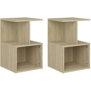 vidaXL Tables de chevet 2 pcs Chêne sonoma 35x35x55 cm Aggloméré pas cher