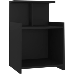 vidaXL Table de chevet Noir 40x35x60 cm Aggloméré pas cher
