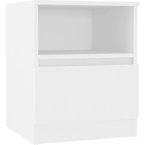 vidaXL Table de chevet Blanc 40x40x50 cm Aggloméré pas cher