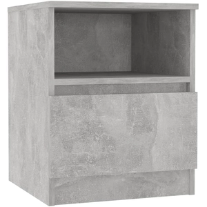 vidaXL Table de chevet Gris béton 40x40x50 cm Aggloméré pas cher