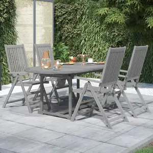 vidaXL Ensemble à manger de jardin 5 pcs Bois d'acacia massif pas cher