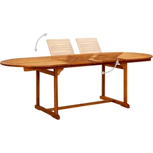 vidaXL Ensemble à manger de jardin 9 pcs Bois d'acacia massif pas cher