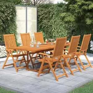 vidaXL Ensemble à manger de jardin 7 pcs Bois d'acacia massif