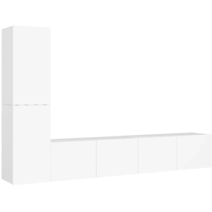 Vidaxl - Ensemble de meubles tv 4 pcs Blanc Bois d'ingénierie Blanc pas cher
