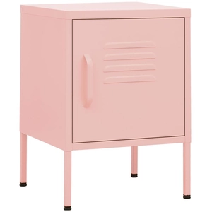 vidaXL Table de chevet Rose 35x35x51 cm Acier pas cher