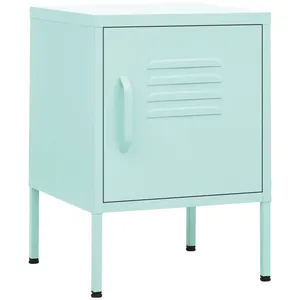 vidaXL Table de chevet Vert menthe 35x35x51 cm Acier pas cher
