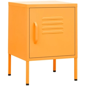 vidaXL Table de chevet Jaune moutarde 35x35x51 cm Acier pas cher