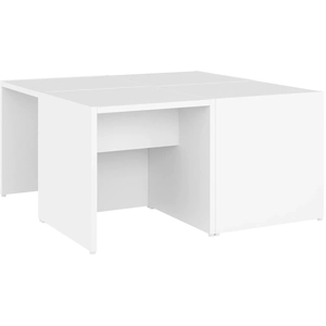 vidaXL Tables basses 4 pcs Blanc 33x33x33 cm Aggloméré pas cher
