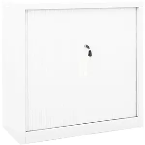 Comparateur de prix : vidaXL Armoire à portes coulissantes Blanc 90x40x90 cm Acier