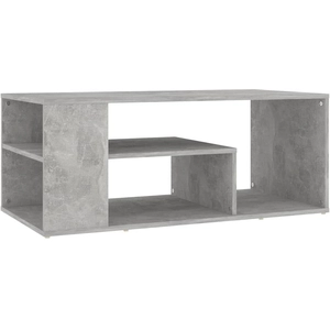 vidaXL Vidaxl Table Basse Gris Béton 100x50x40 Cm Bois D'ingénierie pas cher