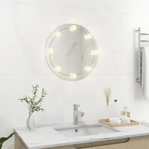 Comparateur de prix : vidaXL Miroir mural avec lampes LED Rond Verre