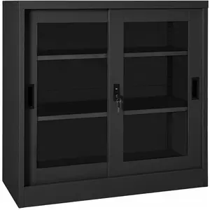 vidaXL Armoire à portes coulissantes Anthracite 90x40x90 cm Acier pas cher