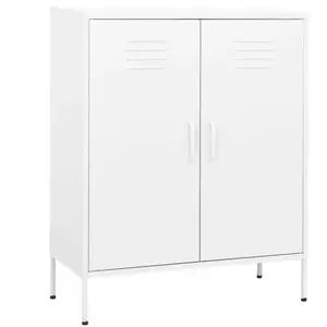 Comparateur de prix : vidaXL Armoire de rangement Blanc 80x35x101,5 cm Acier