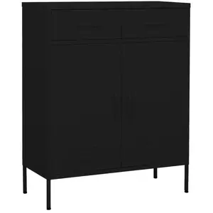 Comparateur de prix : vidaXL Armoire de rangement Noir 80x35x101,5 cm Acier